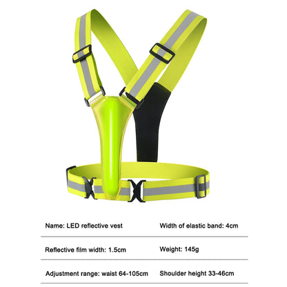 LED Reflective Running Vest – High Visibility Safety