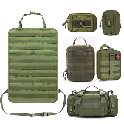 Tactical Car Seat Back Organizer – Universal Storage Pouches