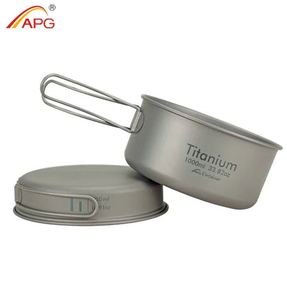 Ultralight Titanium Pan Set for Outdoor Camping