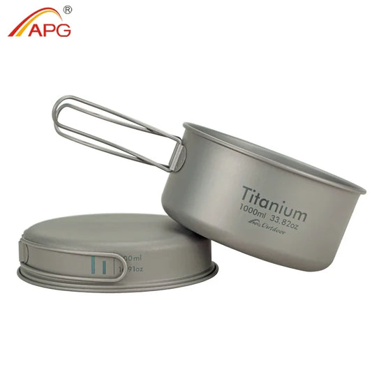 Ultralight Titanium Pan Set for Outdoor Camping