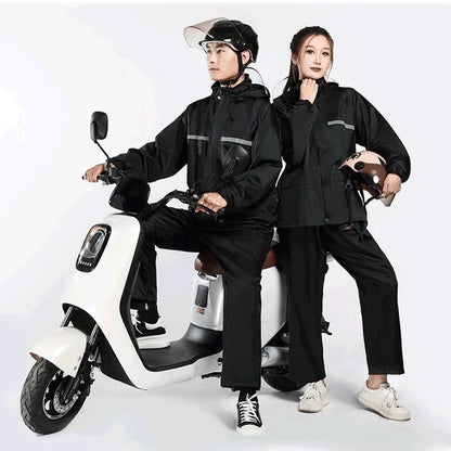 Waterproof Rain Poncho with Reflective Safety Design