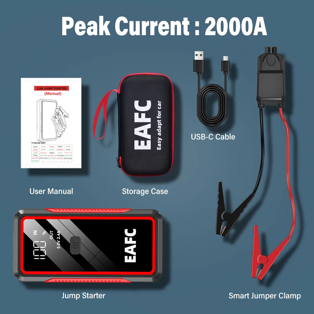Car Jump Starter Power Bank Emergency Engine Start