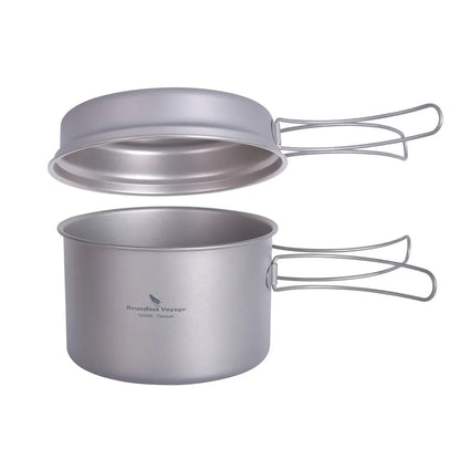 Titanium Camping Cookware Set Lightweight & Compact