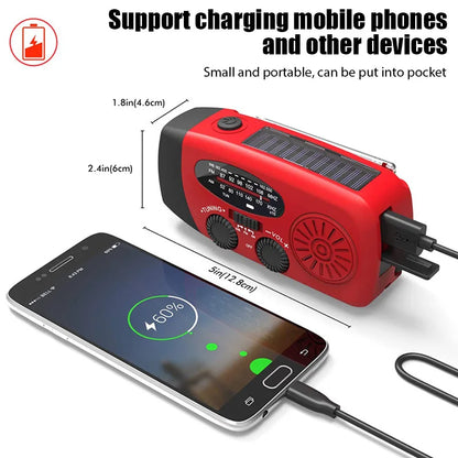Solar Hand Crank Camping Light with AM/FM Radio & USB