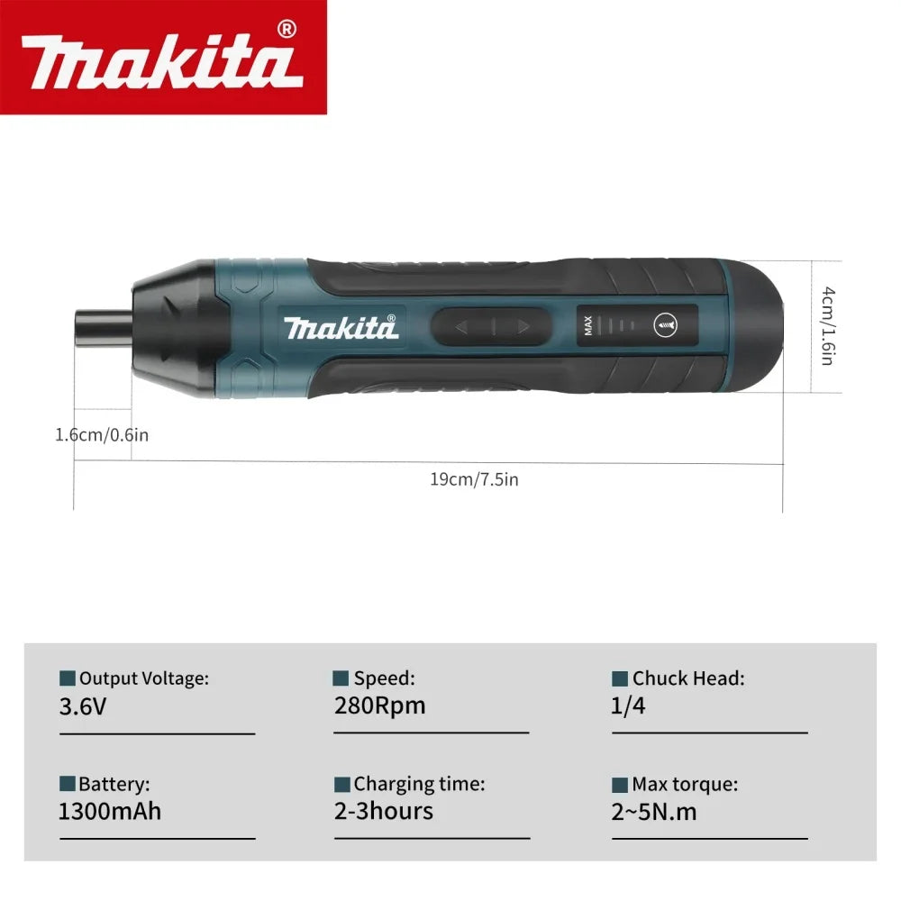 Makita Cordless Screwdriver with Rechargeable Power