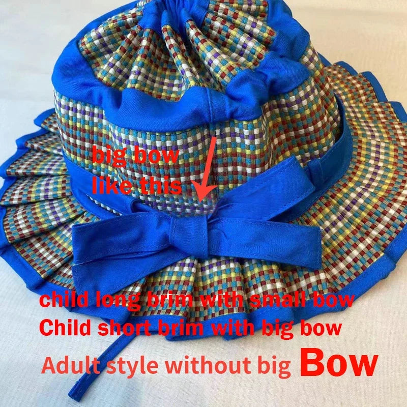 Foldable Straw Sun Hat for Kids & Adults – UV Protection