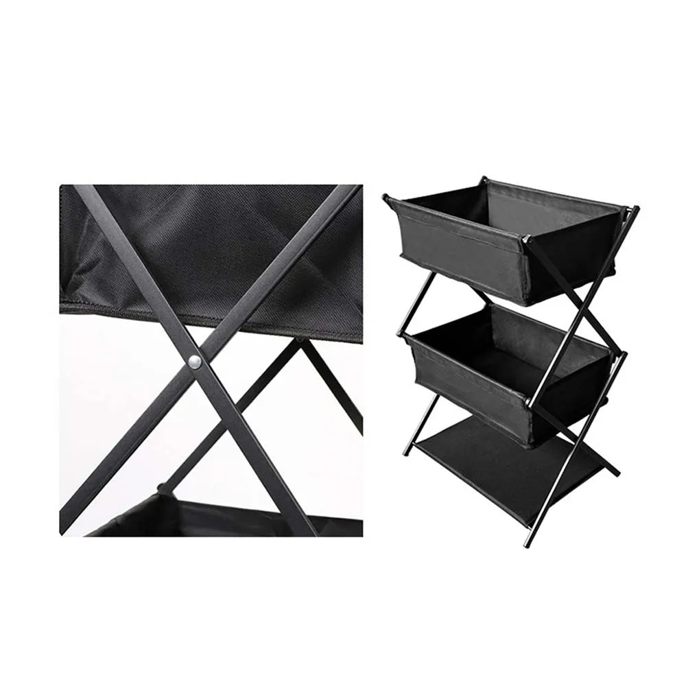Camping Storage Rack – Foldable 3-Tier Gear Organizer
