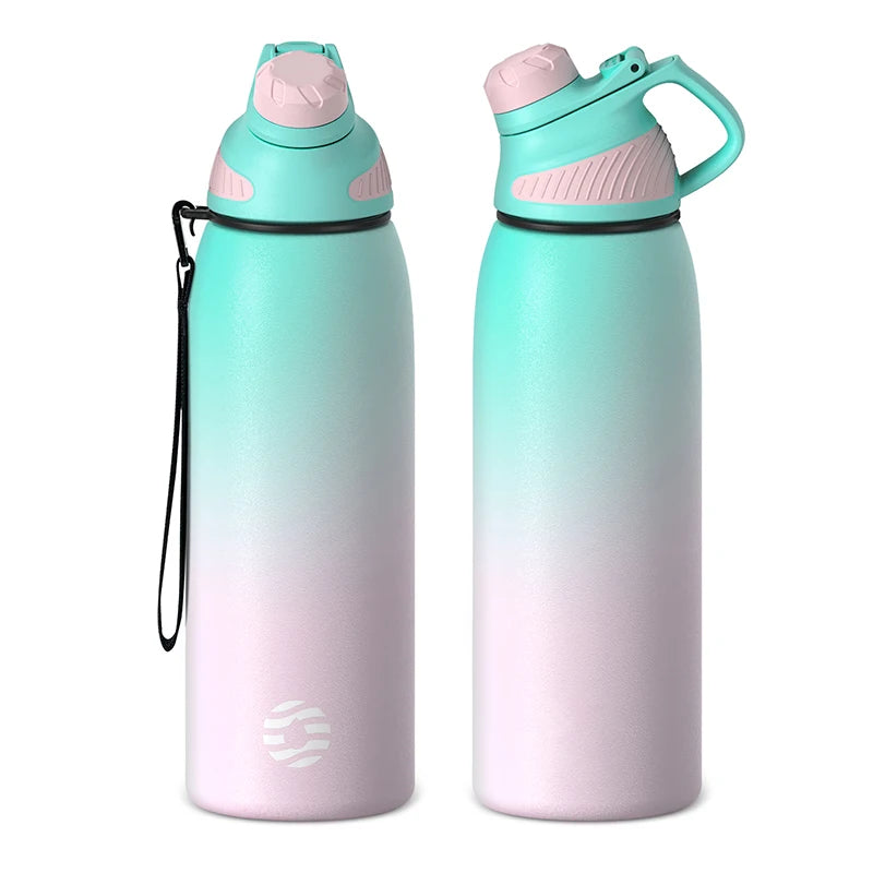 Insulated Water Bottle 1000ml Keeps Drinks Cold 24H