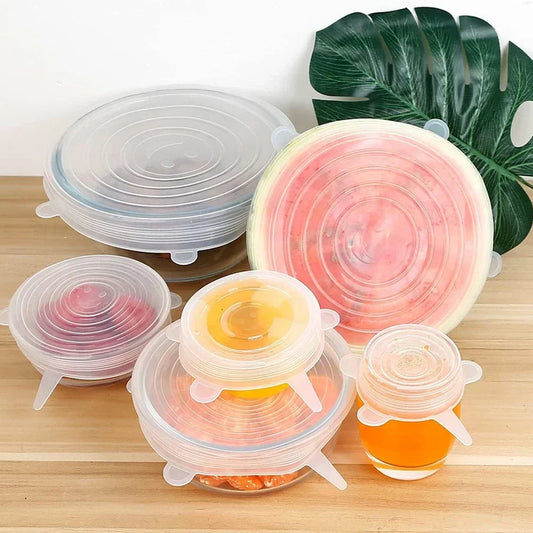 Silicone Stretch Lids Set – Reusable Food Saver Covers