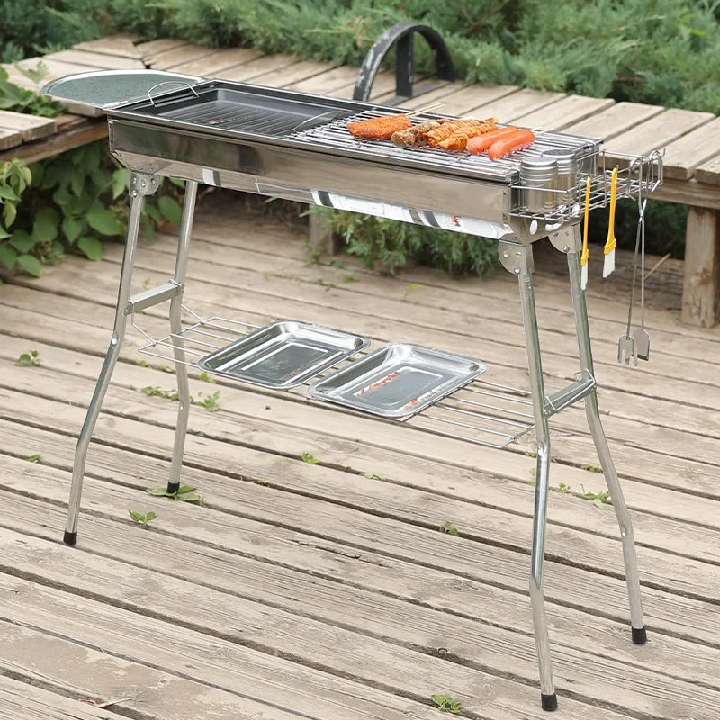 Portable Charcoal BBQ Grill – Large & Easy Setup
