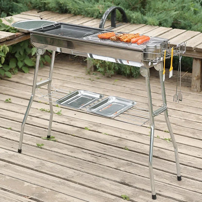 Portable Charcoal BBQ Grill – Large & Easy Setup