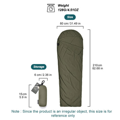 Ultralight Sleeping Bag Liner for Warmth & Clean Sleep