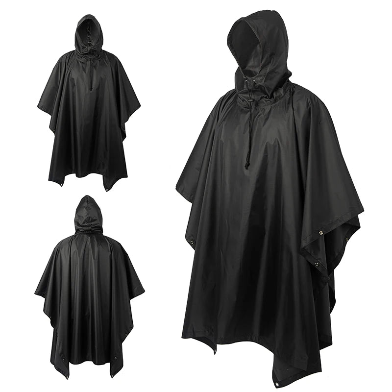 Military Rain Poncho – Waterproof Full-Body Protection