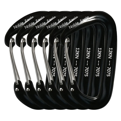 12kN Aluminum Carabiner Clip Set Durable Outdoor Hook