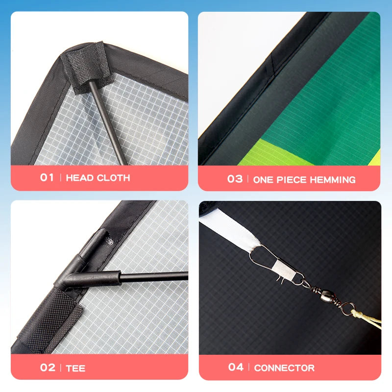 Large Beach Delta Kite with 100m Line – Easy to Fly