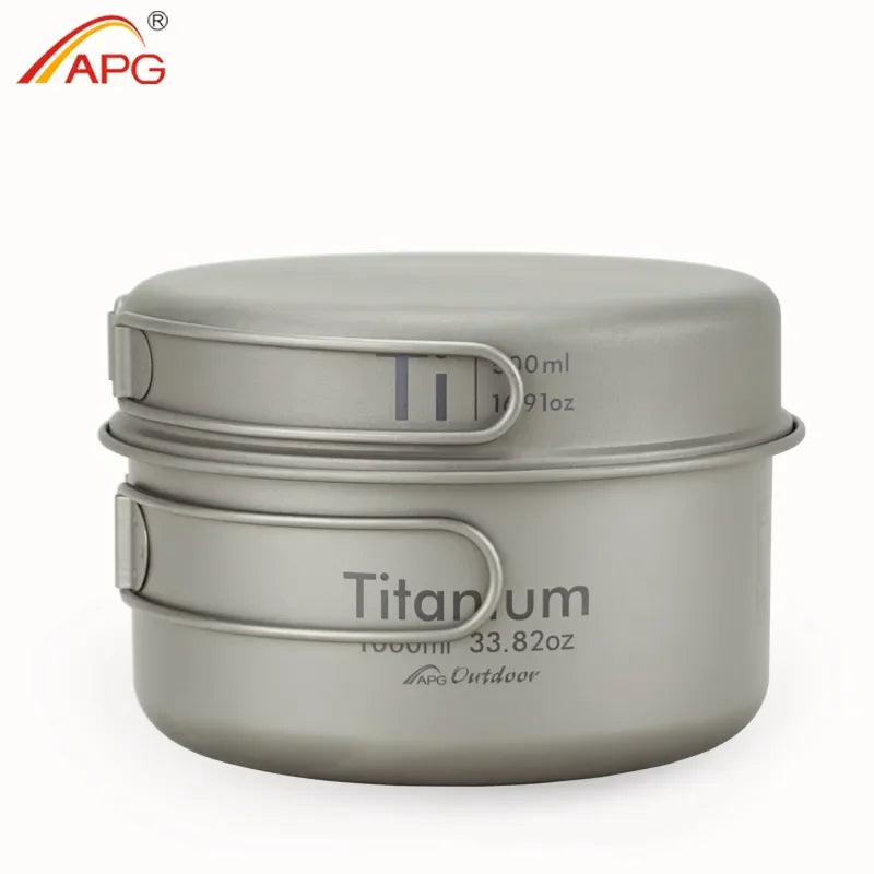 Ultralight Titanium Pan Set for Outdoor Camping