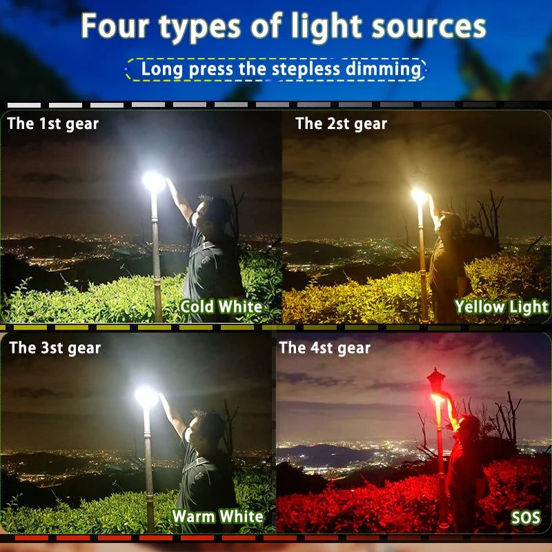 Solar Camping Lantern with Power Bank & Magnetic Mount