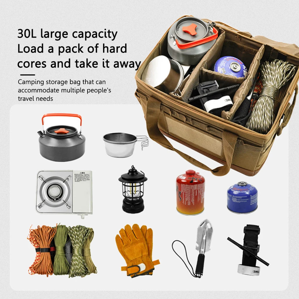 Camping Cooking Utensil Organizer Large Capacity