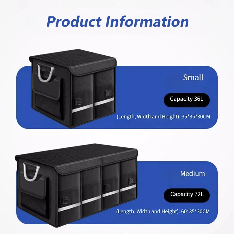 Car Trunk Organizer with Large Foldable Storage