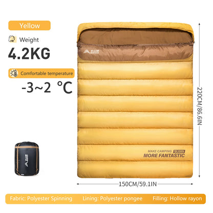 2 Person Camping Sleeping Bag Warm All-Season Comfort