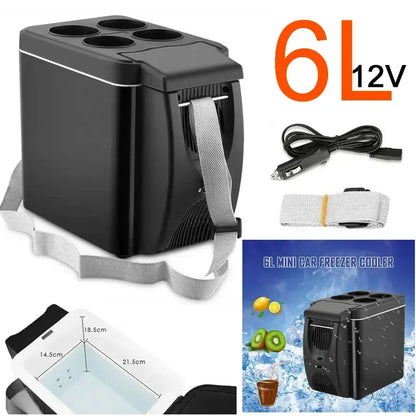 Portable Car Refrigerator Mini Fridge – Cool & Warm 6L