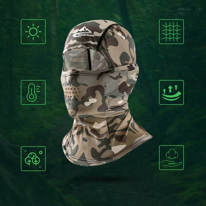 Camouflage Cycling Balaclava for UV & Wind Protection