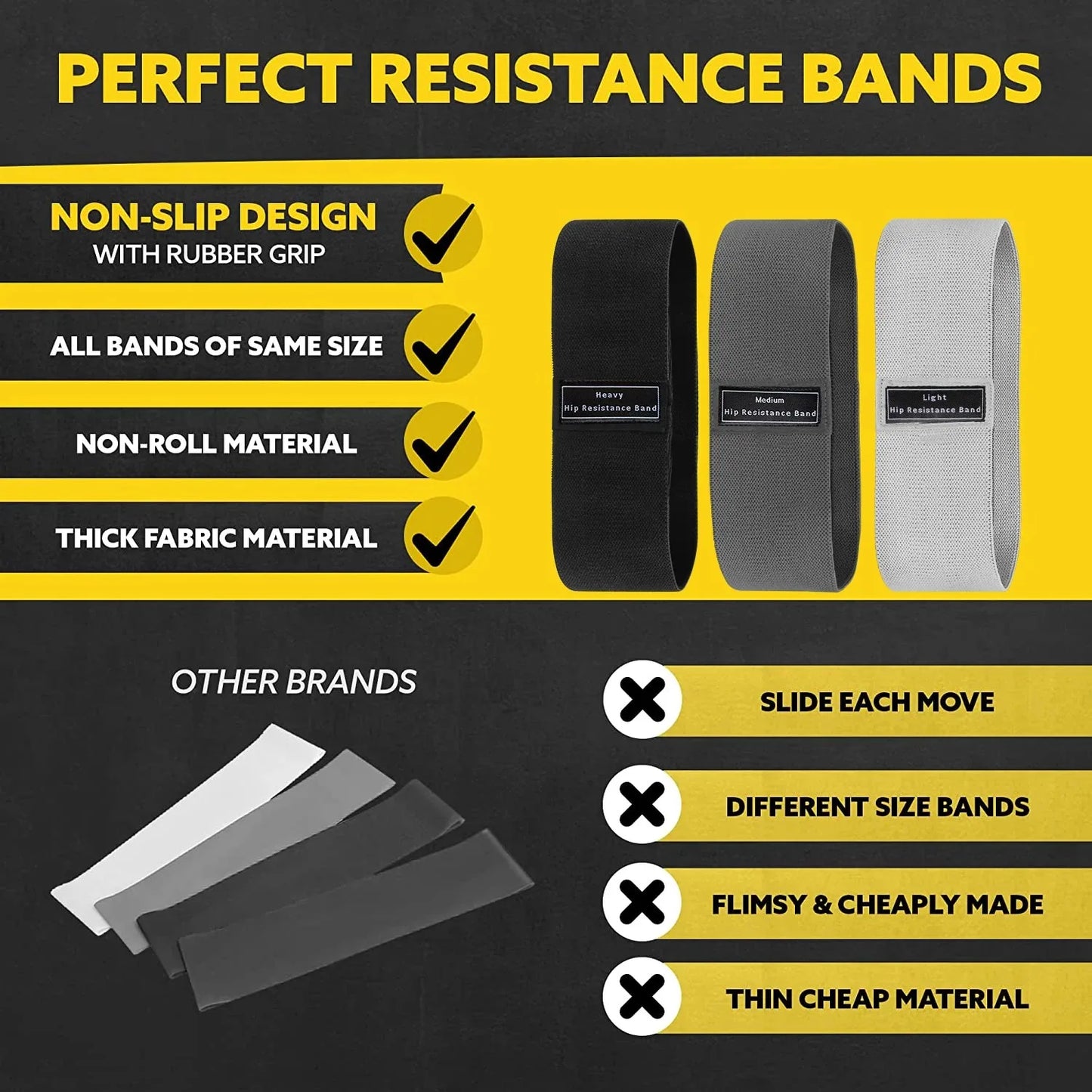 Fabric Resistance Bands for Glute & Leg Training