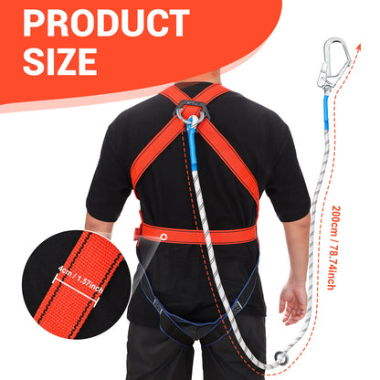 Safety Harness with Rope & Carabiner – Secure Protection