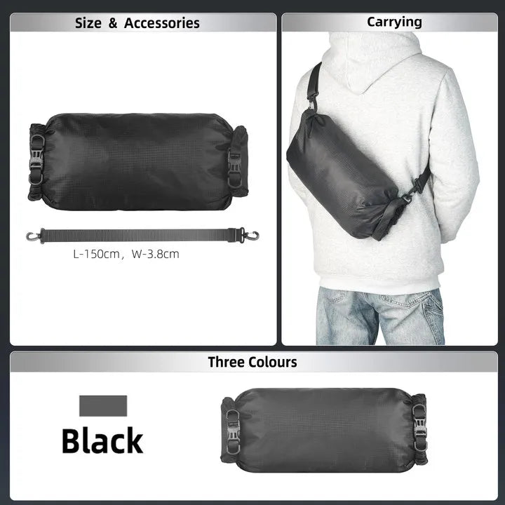 Waterproof Bike Handlebar Bag 12L with Dry Storage
