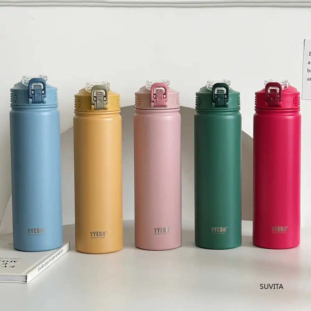 TYESO Stainless Steel Thermos Water Bottle – Keeps Drinks Hot & Cold