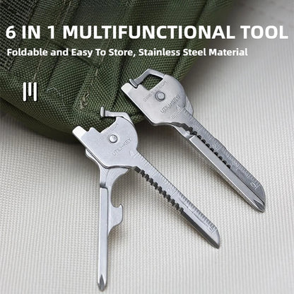 6-in-1 Mini Multi-Tool – Portable Stainless Steel Kit