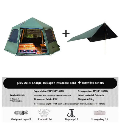 Inflatable Camping Tent 4–6 Person – Fast Setup Shelter