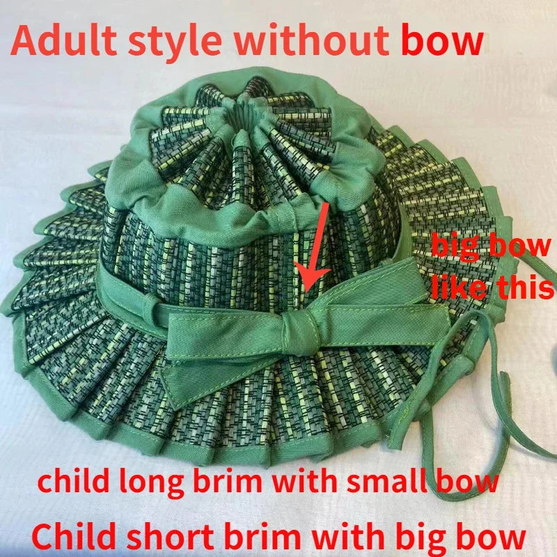 Foldable Straw Sun Hat for Kids & Adults – UV Protection