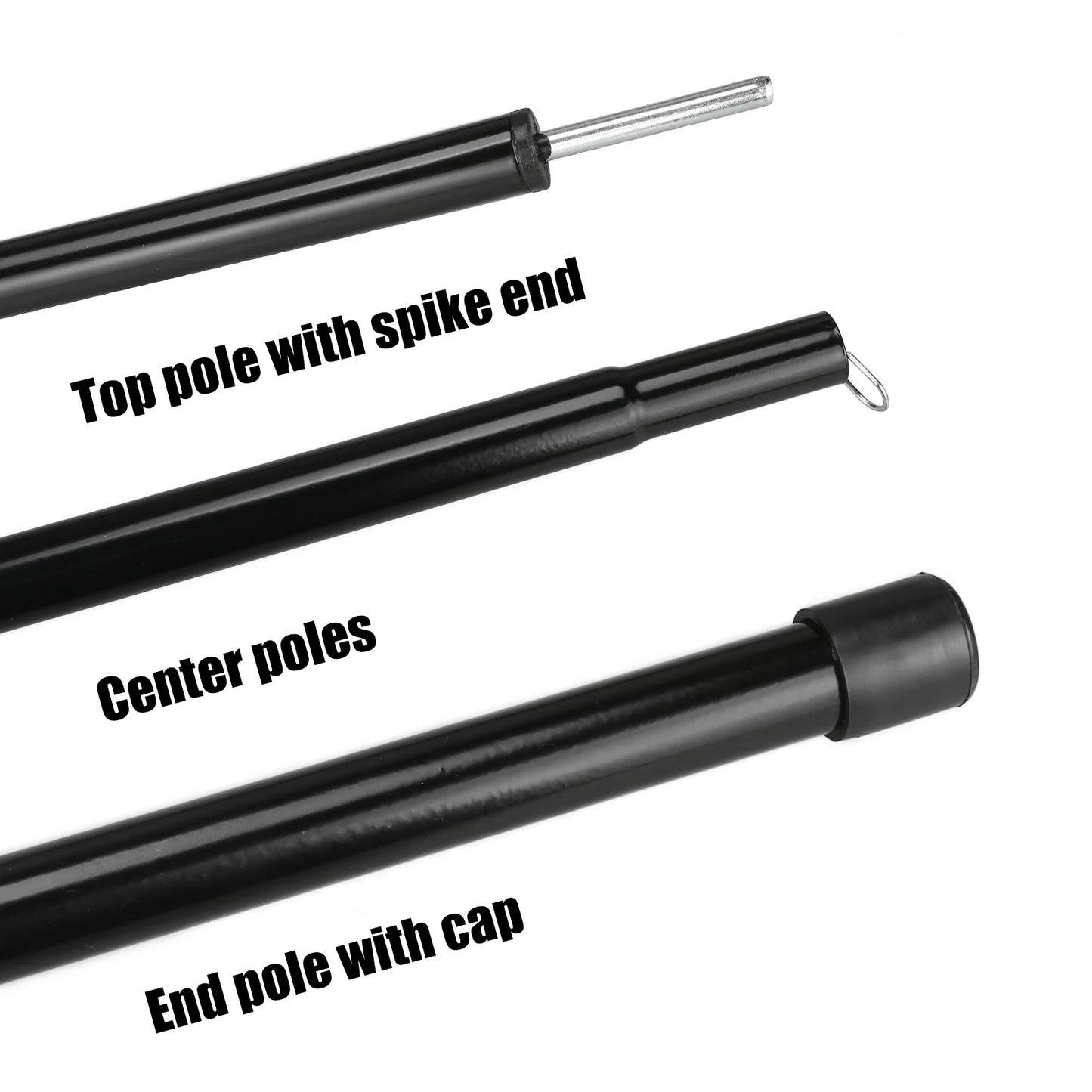 Adjustable Tent Poles Set for Stable Tarp Shelter