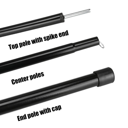 Adjustable Tent Poles Set for Stable Tarp Shelter