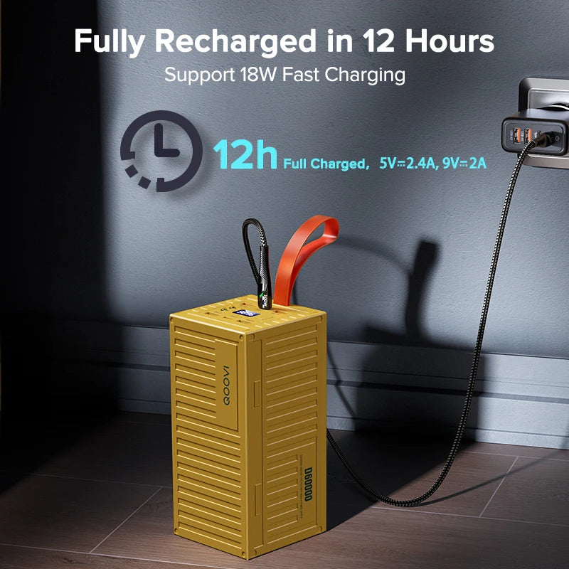 60000mAh Power Bank Fast Charging Outdoor Backup