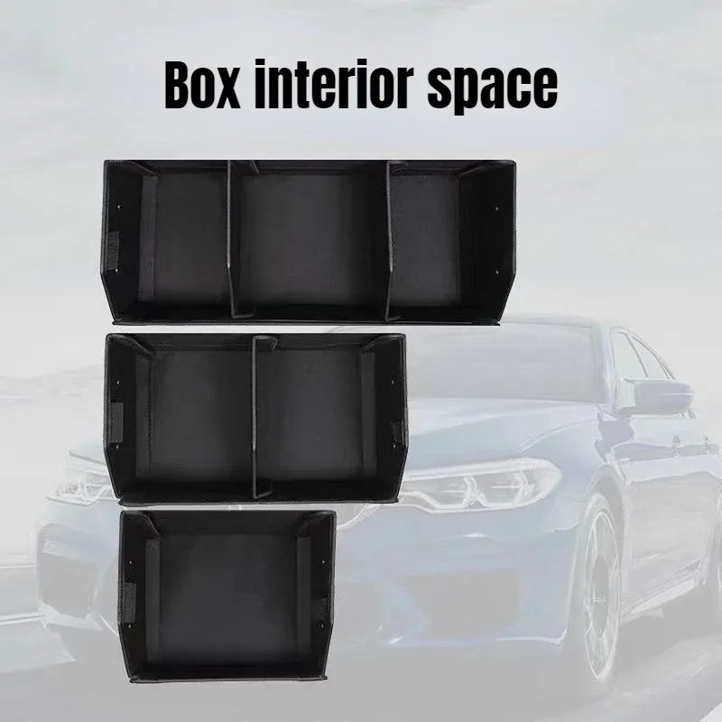 Foldable Car Trunk Organizer Faux Leather Multi Compartment