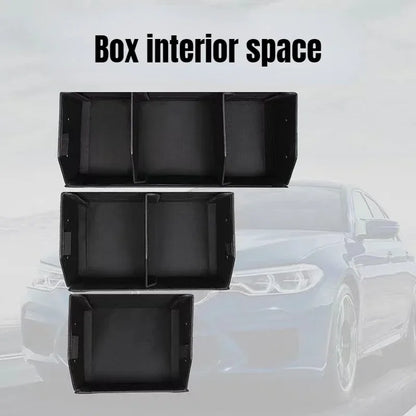 Foldable Car Trunk Organizer Faux Leather Multi Compartment