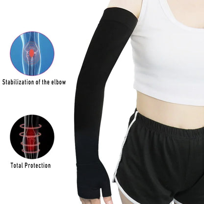 Compression Arm Sleeves UV Support Non-Slip Fit
