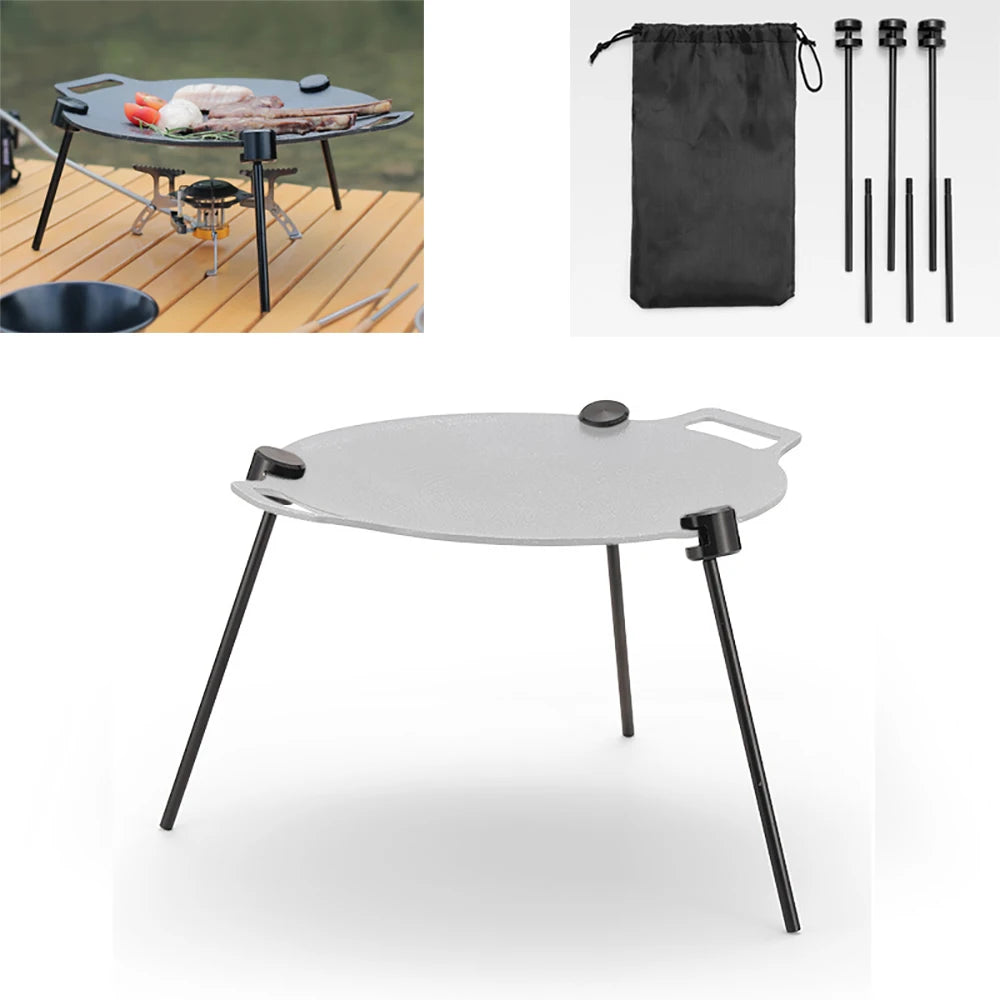Portable Adjustable BBQ Triangular Grill Bracket Rack