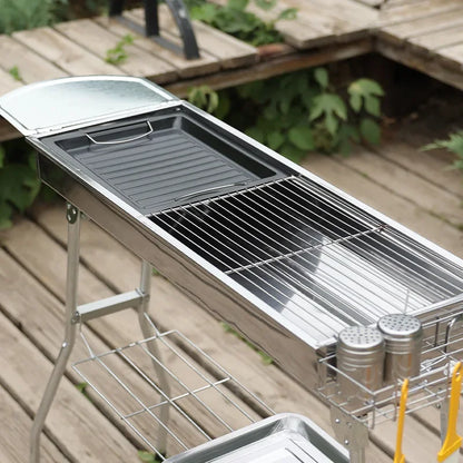 Portable Charcoal BBQ Grill – Large & Easy Setup