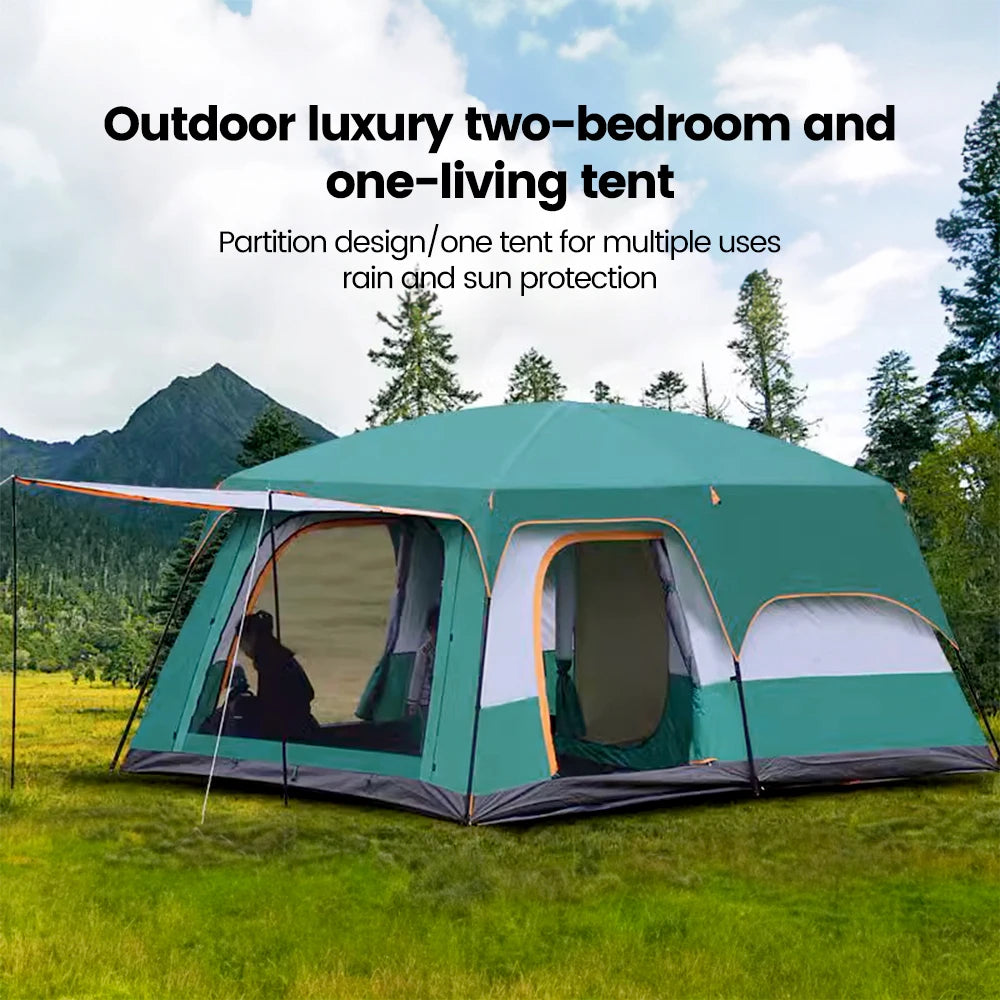 Large Family Camping Tent 3–12 Person Waterproof Shelter