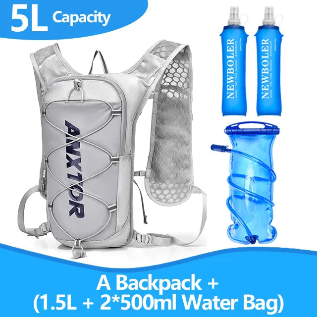 5L Running Hydration Backpack with Water Bag Pocket