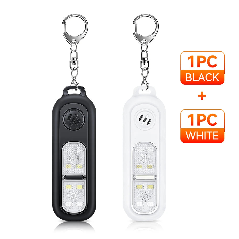 Personal Safety Alarm Keychain 130dB with LED Light
