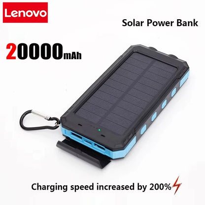 Solar Power Bank 50000mAh with Fast Charging & LED Light