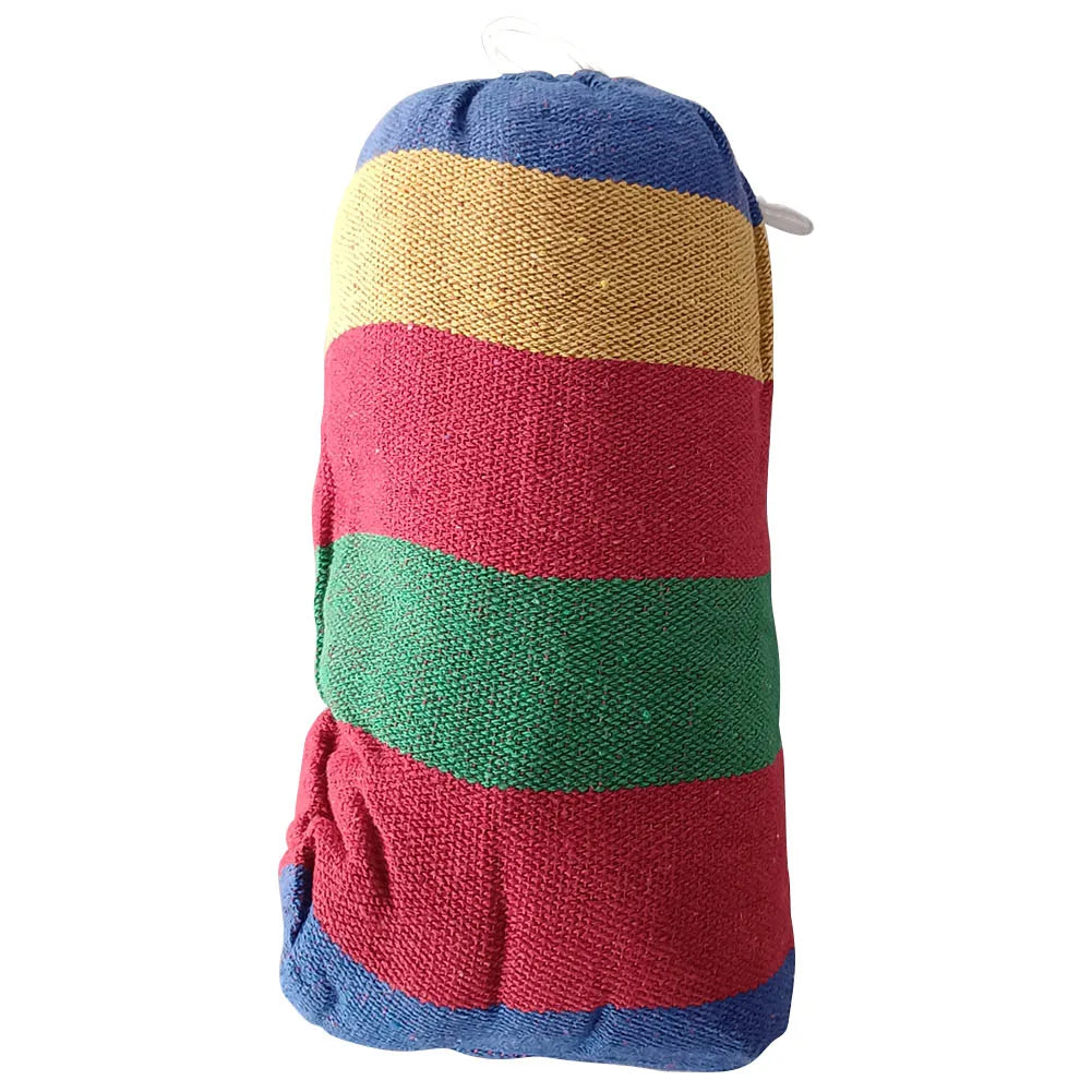 Cotton Rainbow Hammock – Comfortable 2-Person Outdoor Bed