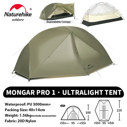 Ultralight Camping Tent 2 Person – Waterproof & Compact