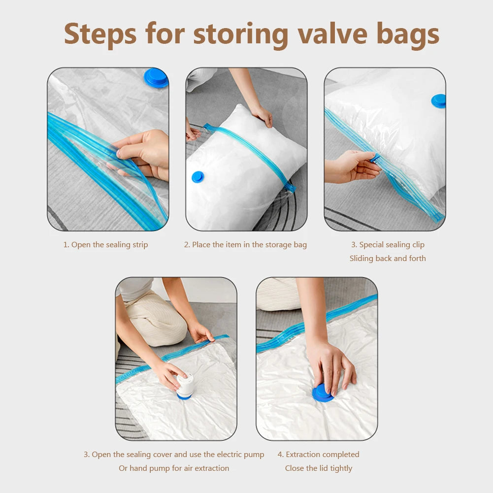Folding Vacuum Storage Bags – Space-Saving Organizer