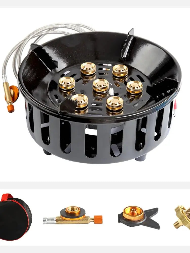 Portable 19800W Camping Stove with Windproof Gas Burner
