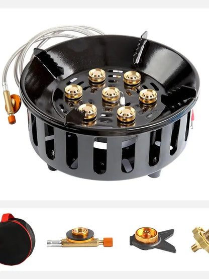 Portable 19800W Camping Stove with Windproof Gas Burner